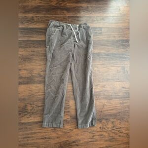 Vuori Optimist Corduroy Pants Men's XLarge Gray Stretch Drawstring